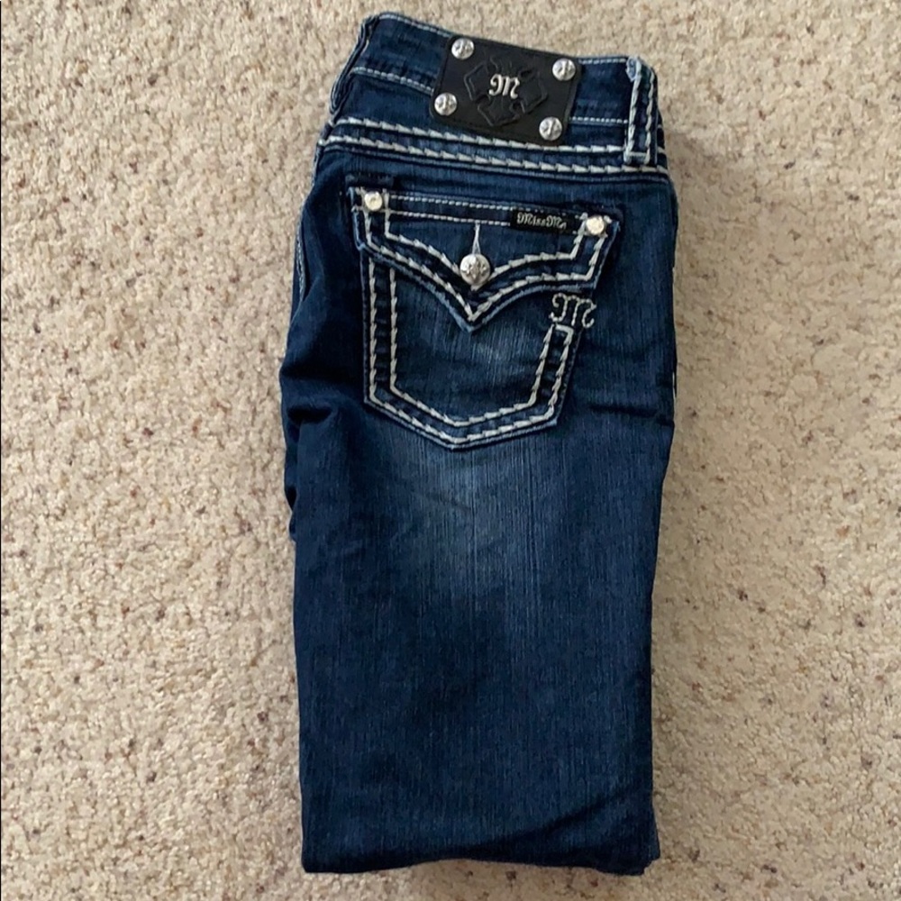 Dark wash Miss Me Skinny Jeans